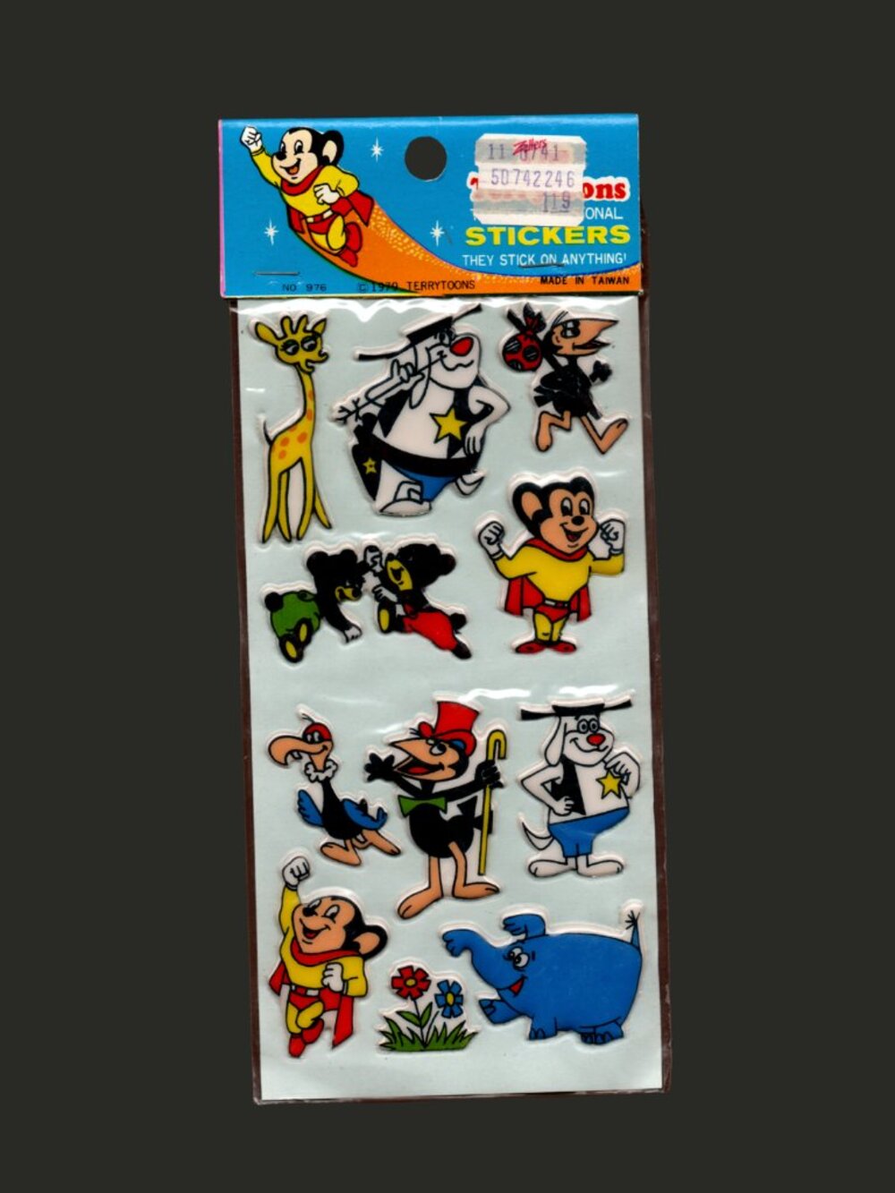 Terrytoons Cartoon Puffy Stickers Sheet Unopened Retro Craft & Collecting